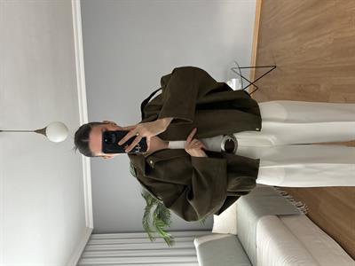Haki Bomber Süet Ceket  