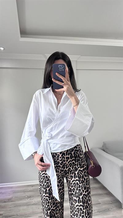 Isabella Bağlamalı Gömlek 