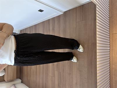 Jakarlı Siyah Pantolon