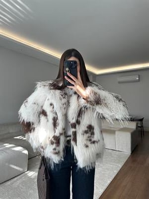 Kahve Desenli Lolita Kürk