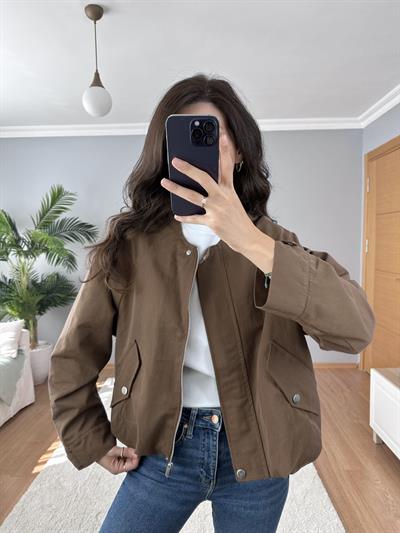 Kahve Bomber Ceket 
