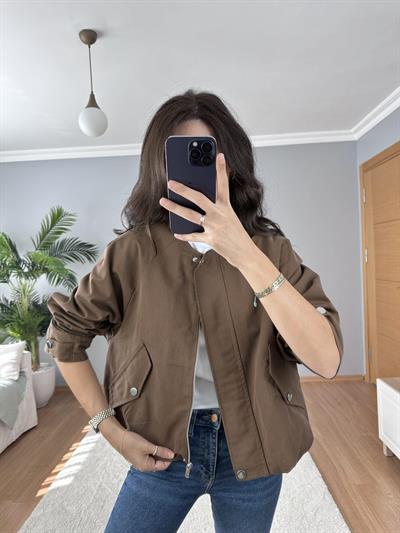 Kahve Bomber Ceket 