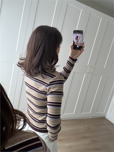 Kahverengi Çizgili Triko 