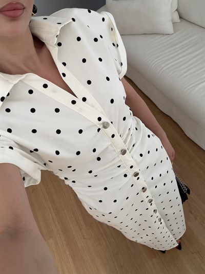 Katerin Puantiye Desenli Elbise