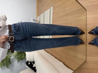 Kemerli Düz Kesim Jean