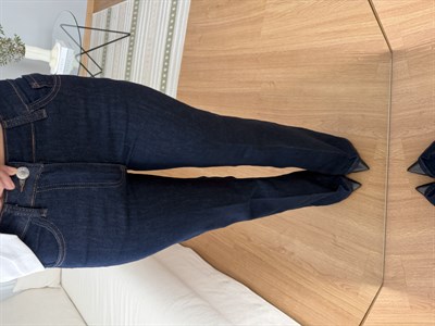 Koyu Lacivert Flare Kesim Jean