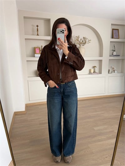 Koyu Yıkama Baggy Jean  