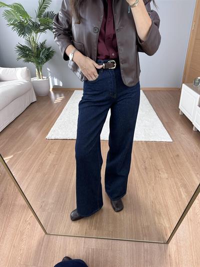 Koyu Yıkama Düz Kesim Jean