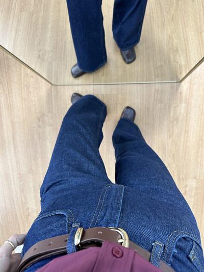 Koyu Yıkama Düz Kesim Jean