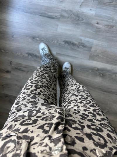 Leopar Desenli Denim 