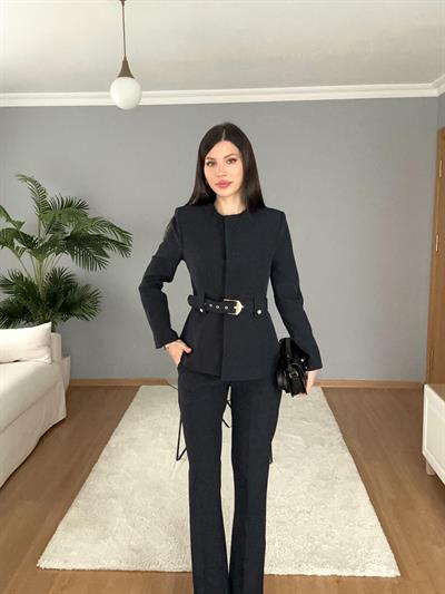 Lili Lacivert Kemerli Premium Takım
