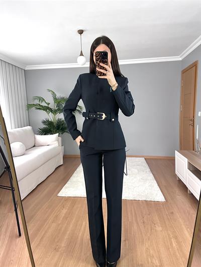 Lili Lacivert Kemerli Premium Takım