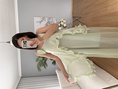 Liva Gül Detaylı Elbise