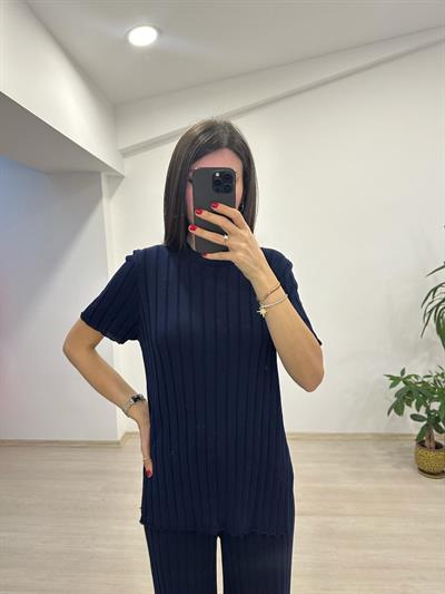 LUNA LACİVERT FİTİLLİ TRİKO TAKIM 