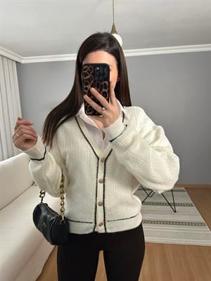Malina Gold Düğmeli Hırka