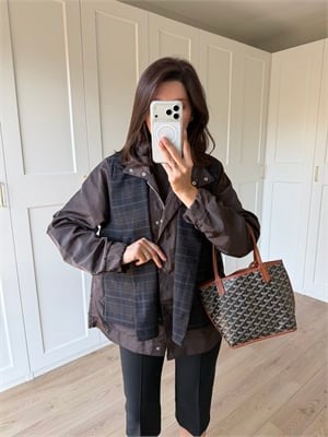 Nina Ekose Detaylı Kahve Rengi Rüzgarlık Ceket