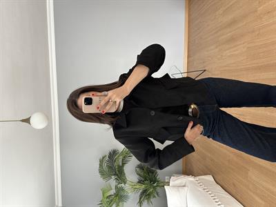 Nora Siyah Süet Ceket 