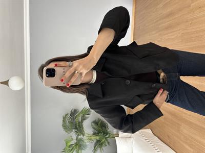 Nora Siyah Süet Ceket 