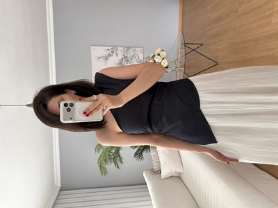 Novelle Tek Omuz Denim Bluz 