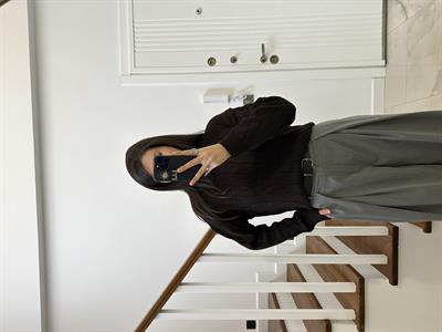 Örgü Model Kahve Rengi Kazak