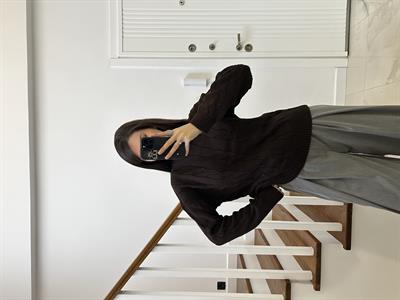 Örgü Model Kahve Rengi Kazak