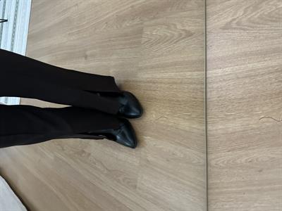 Paça Yırtmaçlı Beli Lastikli Kahve Pantolon