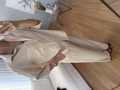 Paline Ekru Renk Tencel Takım