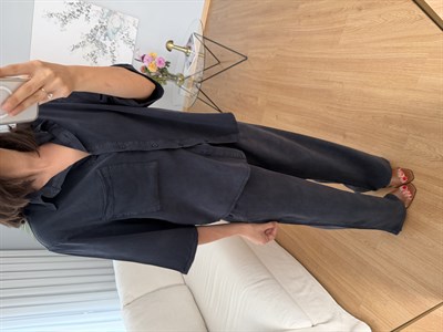Paline Lacivert Renk Tencel Takım