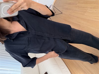 Paline Lacivert Renk Tencel Takım