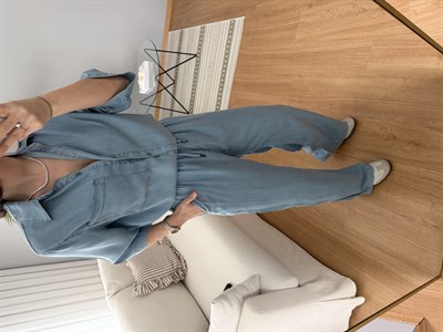 Paline Tencel Açık Denim Rengi Takım (ÖN SİPARİŞTİR 20 MAYIS TARİHİNDE KARGOLANACAK)