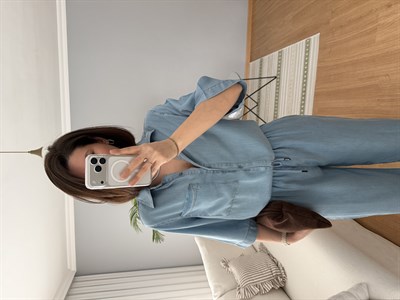Paline Tencel Açık Denim Rengi Takım (ÖN SİPARİŞTİR 20 MAYIS TARİHİNDE KARGOLANACAK)