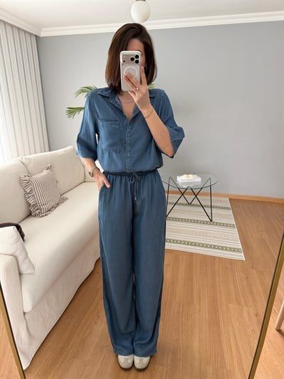 Paline Tencel Denim Rengi Takım(ÖN SİPARİŞTİR 20 MAYIS TARİHİNDE KARGOLANACAK)