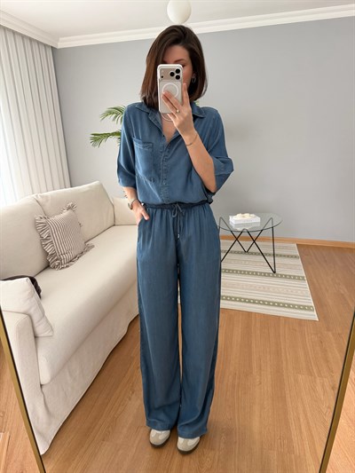 Paline Tencel Denim Rengi Takım(ÖN SİPARİŞTİR 20 MAYIS TARİHİNDE KARGOLANACAK)