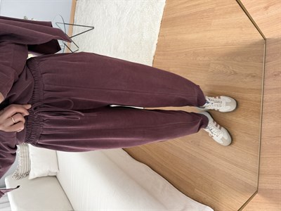 Pelerin Model Bordo Renk Modal Takım