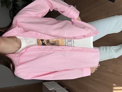 Pembe Poplin Gömlek 