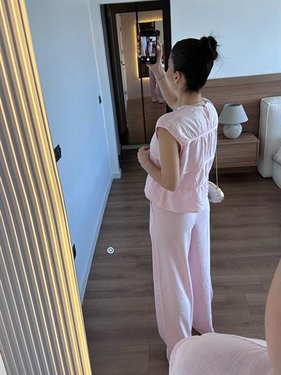 Peony Pembe Keten Takım