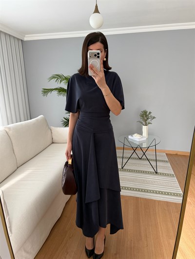 Pivoine Lacivert Etekli Takım