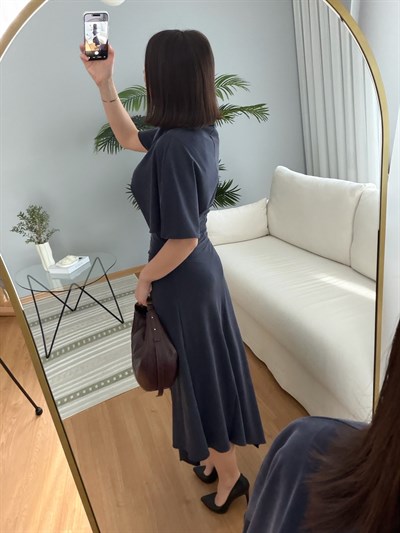 Pivoine Lacivert Etekli Takım