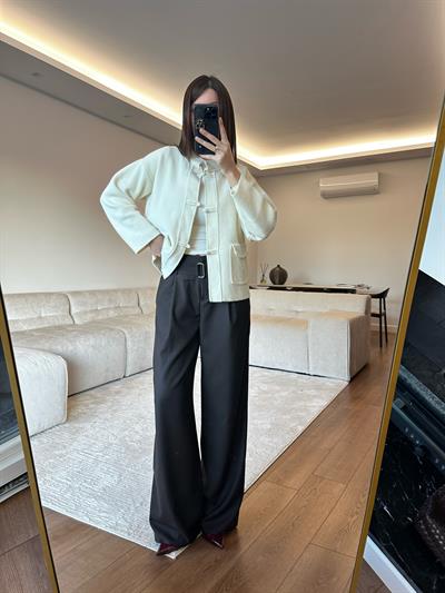 Premium Kemerli Kahve Palazzo