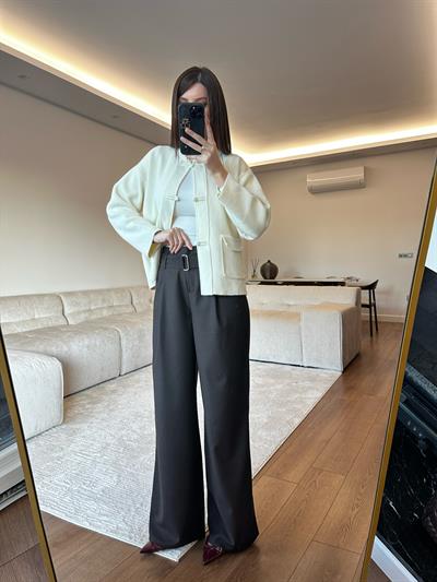 Premium Kemerli Kahve Palazzo