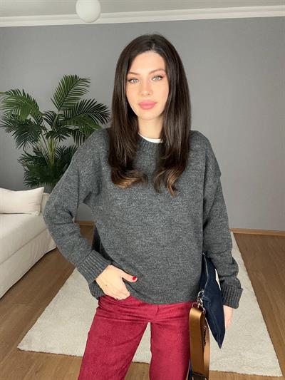 Premium Marka Gri Kazak 