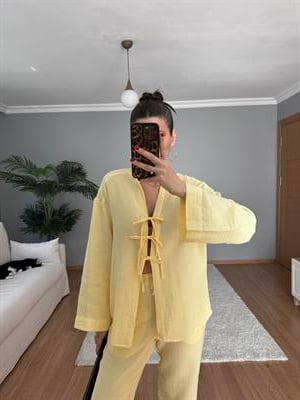 Ribbon Sarı Müslin Takım