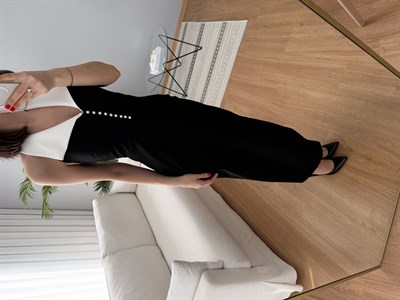 Roya Sırt Aksesuarlı Elbise 