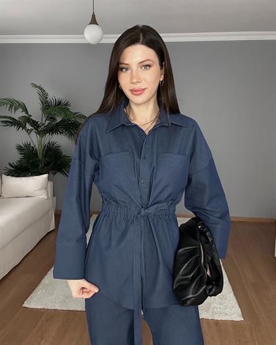 Sahara Denim Görünümlü Takım