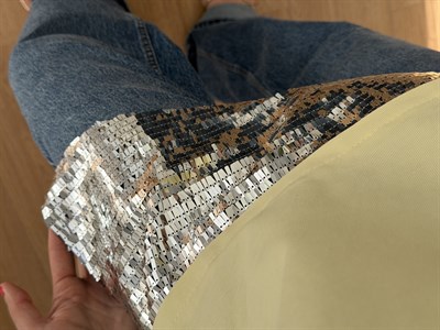 Silver Pullu Sarı Renk Tişört