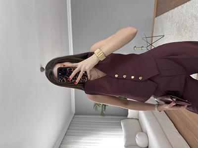 Sita Bordo Yelekli Takım