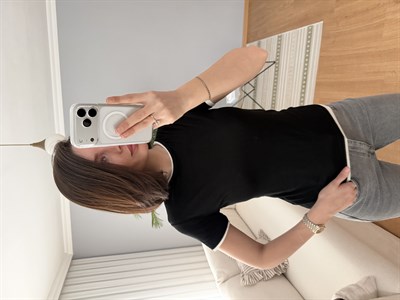 Siyah Çift Tişört
