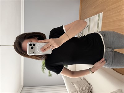 Siyah Çift Tişört