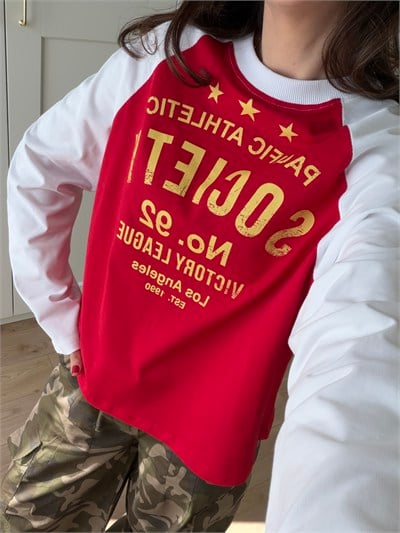 Society Baskılı Sweatshirt 