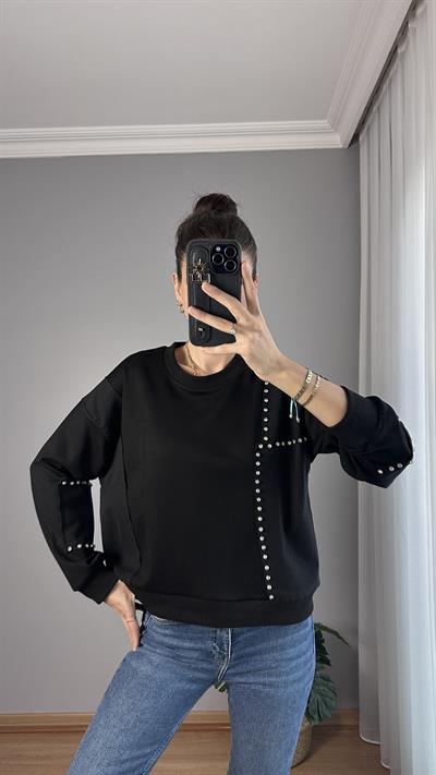 Taş Detaylı Sweatshirt